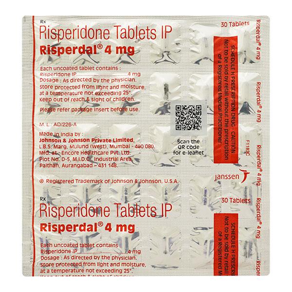 Risperdal 4mg Tablet 30'S