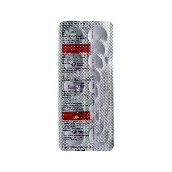 Clozepam MD 0.5mg Tablet 10'S