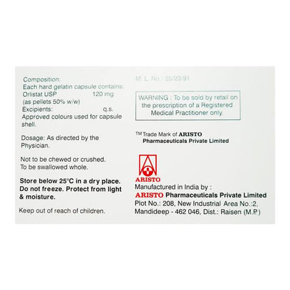 O Stat 120mg Capsule 10'S - Global Surgicals