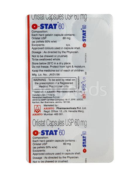 O Stat 60mg Capsule 10'S - Global Surgicals