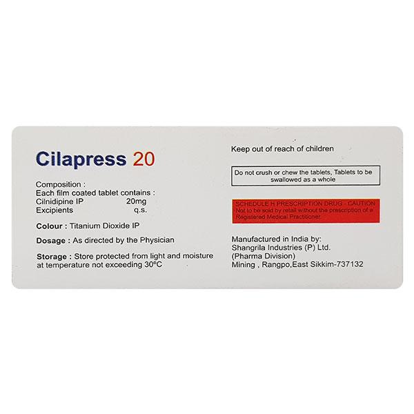 CILAPRESS 20 Tablet 10's