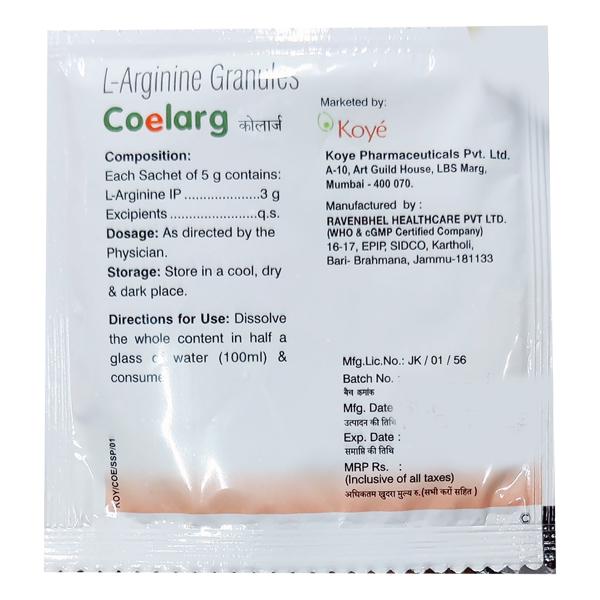 COELARG Sugar FREE LEMON FLAVOUR Granules 5gm