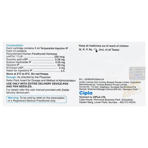 ZOTIDE 750mcg Injection 3ml
