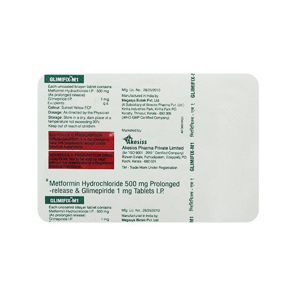 Glimifix M 1/500mg Tablet 10'S