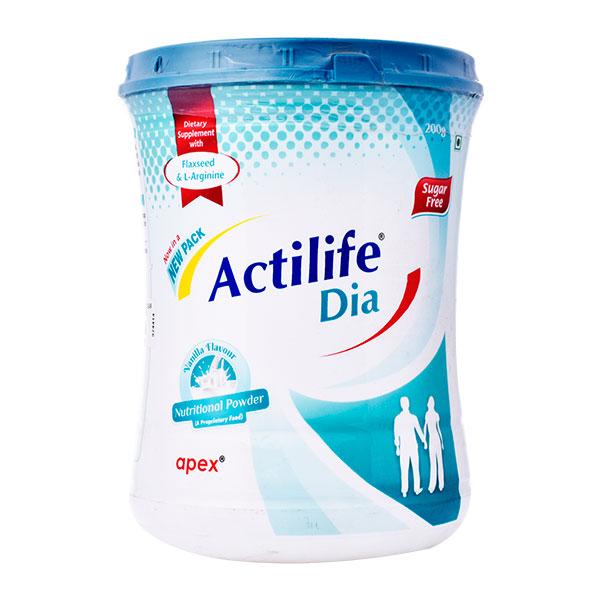 ACTILIFE DIA NEW PACK SUGAR FREE VANILLA FLAVOUR Powder 200gm
