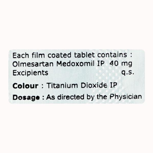 OLMESMART 40mg Tablet 10's