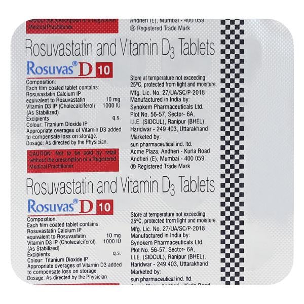 Rosuvas D 10mg Tablet 15'S
