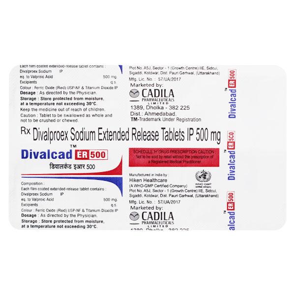 Divalcad ER 500mg Tablet 10'S