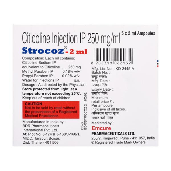 Strocoz 250mg Injection 2ml