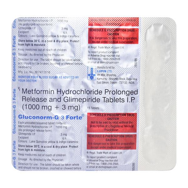 Gluconorm G3 Forte Tablet 15'S