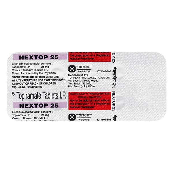 Nextop 25mg Tablet 10'S
