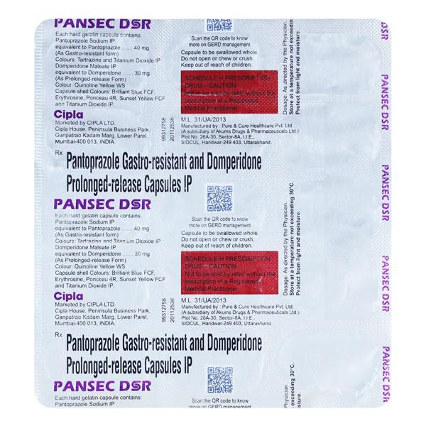 Pansec DSR Capsule 15'S