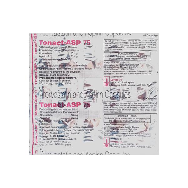 Tonact Asp 75mg Capsule 15'S