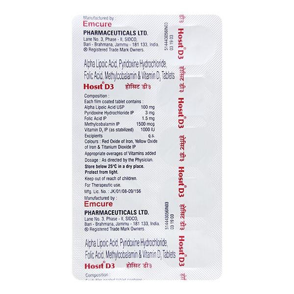 Hosit D3 Tablet 10'S