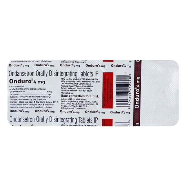 ONDURO 4mg Disintegrating Tablet 10's