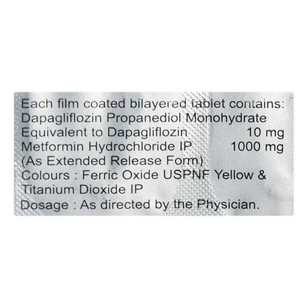 DAPAHENZ M 10/1000 Tablet 10's