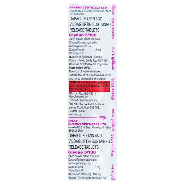 GLYDUO 5/100 Tablet 10's