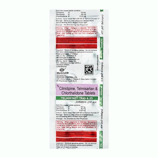 TELMIKIND TRIO 6.25mg Tablet 10's