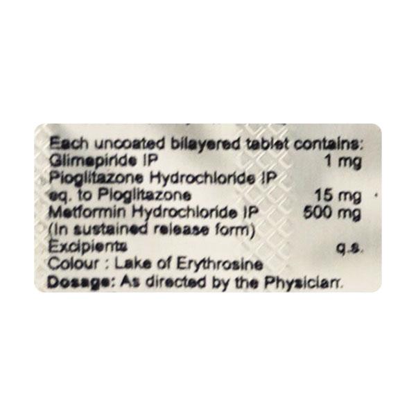 Switglim MP 1/500/15mg Tablet 10'S
