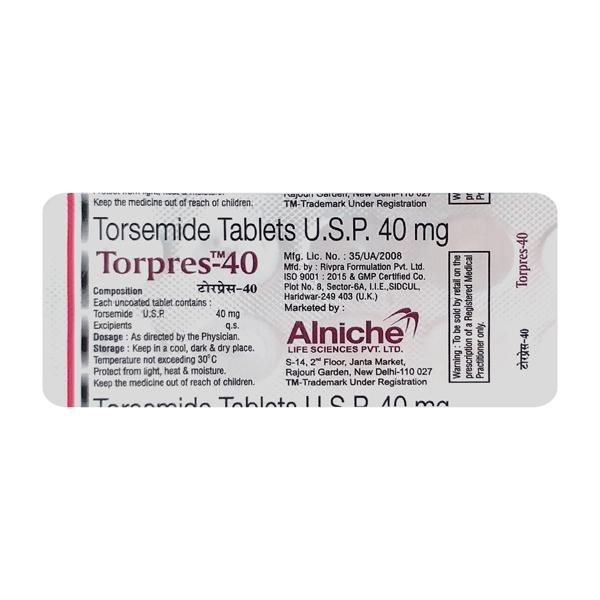 Torpres 40mg Tablet 10'S