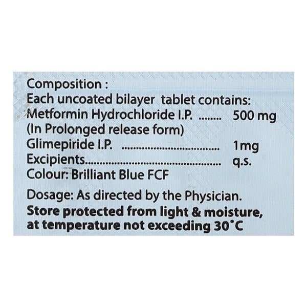 Glimaday 1mg Tablet 14'S