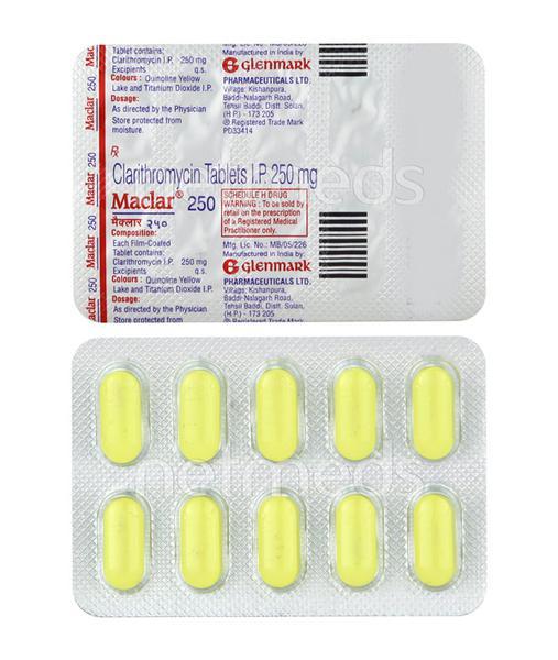 Maclar 250mg Tablet 10'S