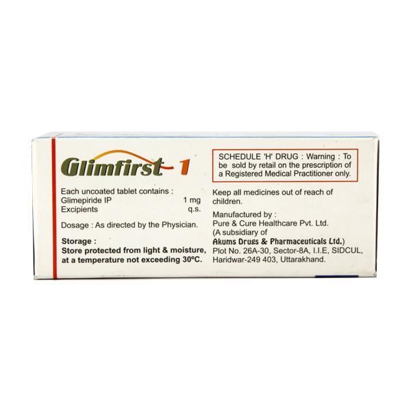 Glimfirst 1mg Tablet 10'S