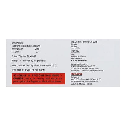 Dinomac 2mg Tablet 10'S
