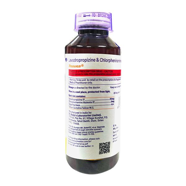 RESWAS SUGAR FREE Cough Syrup 120ml