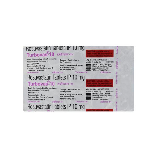 TURBOVAS 10mg Tablet 15's