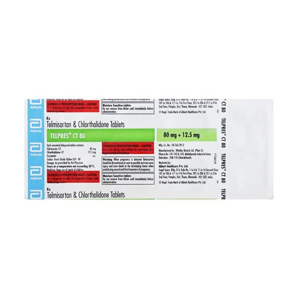 Telpres CT 80/12.5mg Tablet 10'S