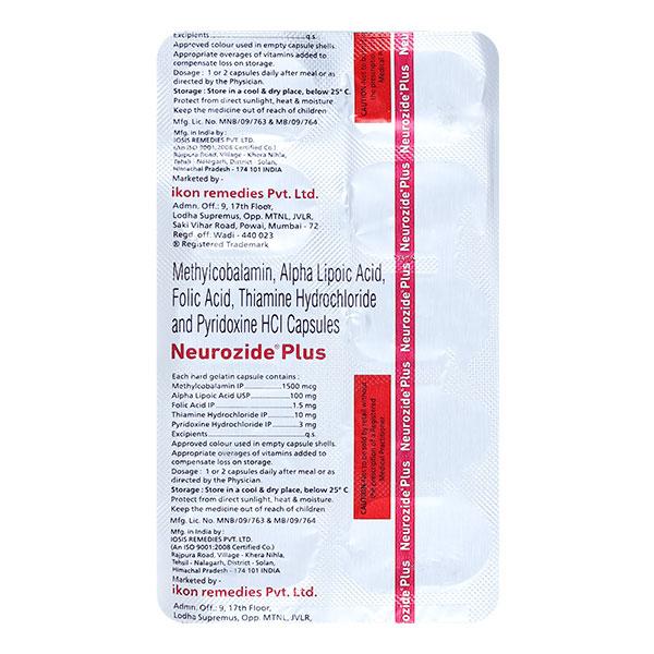 NEUROZIDE PLUS Capsule 10's