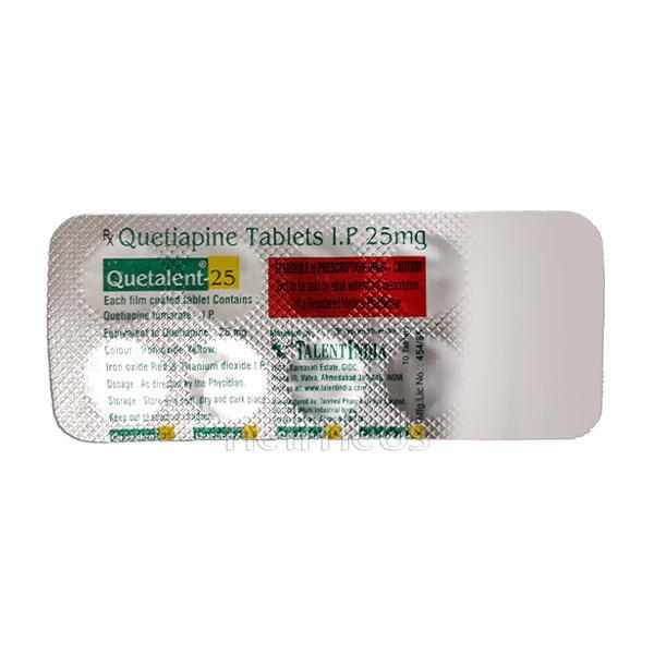 Quetalent 25mg Tablet 10'S
