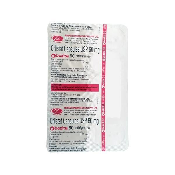 Obezita 60mg Capsule 10'S - Global Surgicals
