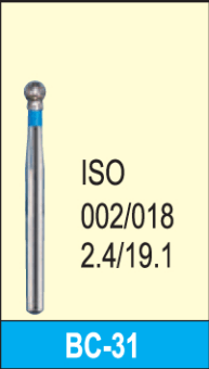 Octa Dental Ball Collar (BC) Series Regular Shank Diamond Burs - Global Surgicals