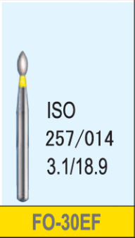 Octa Dental Flame Ogival (FO) Series Super Short Shank Diamond Burs - Global Surgicals