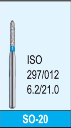 Octa Dental Straight Ogival (SO) Series Regular Shank Diamond Burs - Global Surgicals