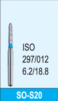 Octa Dental Straight Ogival (SO) Series Short Shank Diamond Burs - Global Surgicals