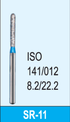 Octa Dental Straight Round End (SR) Series Regular Shank Diamond Burs - Global Surgicals