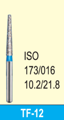 Octa Dental Taper Flat End (TF) Series Regular Shank Diamond Burs - Global Surgicals