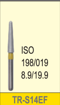 Octa Dental Taper Round End (TR) Series Short Shank Diamond Burs - Global Surgicals