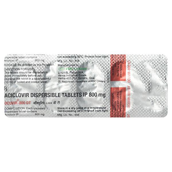 Ocuvir DT 800mg Tablet 5'S - Global Surgicals