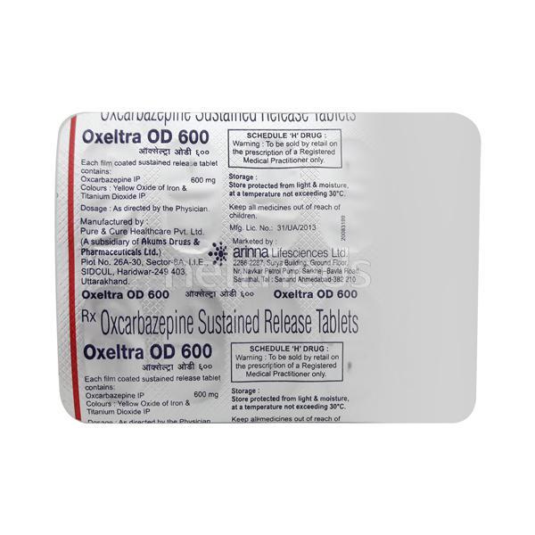 Oxeltra OD 600mg Tablet 10'S