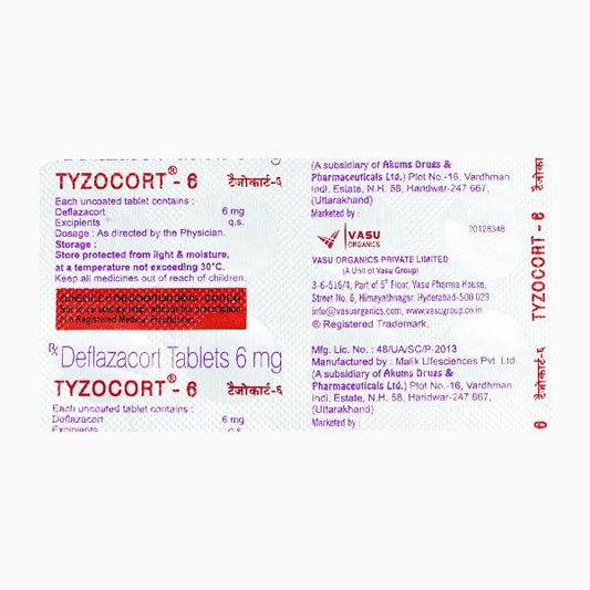 TYZOCORT 6 Tablet 10's