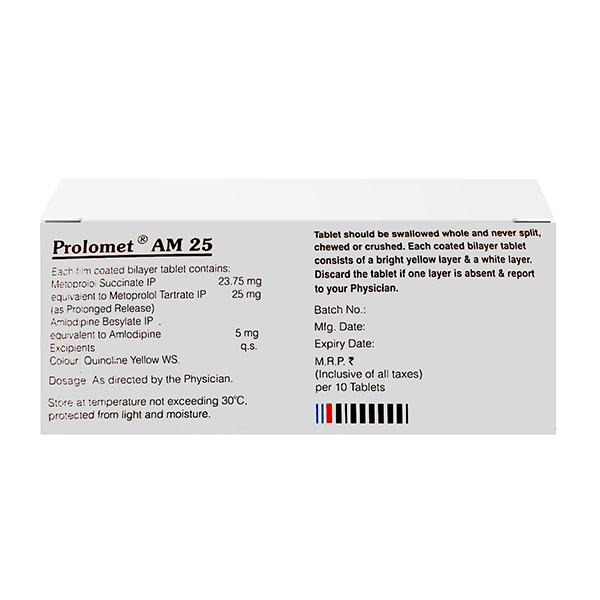Prolomet AM 25mg Tablet 10'S