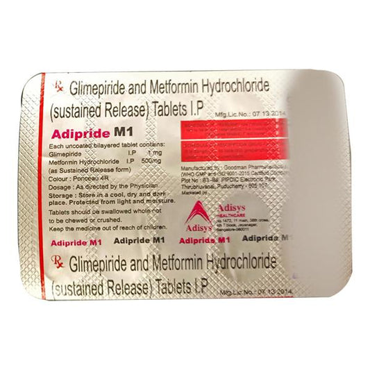 ADIPRIDE M 1mg Tablet 10's