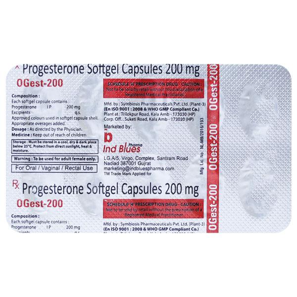 Ogest 200mg Capsule 10'S - Global Surgicals