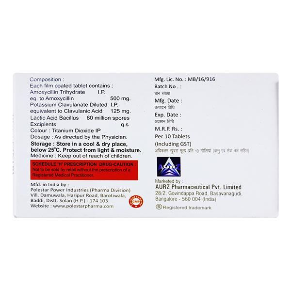 RZCV LB 625 Tablet 10's