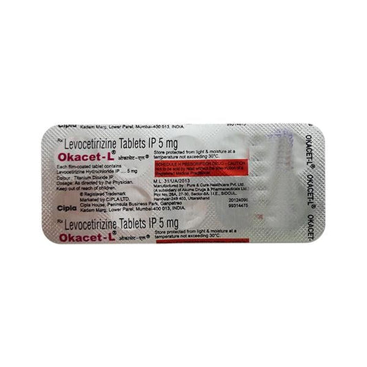 Okacet L Tablet 10'S - Global Surgicals