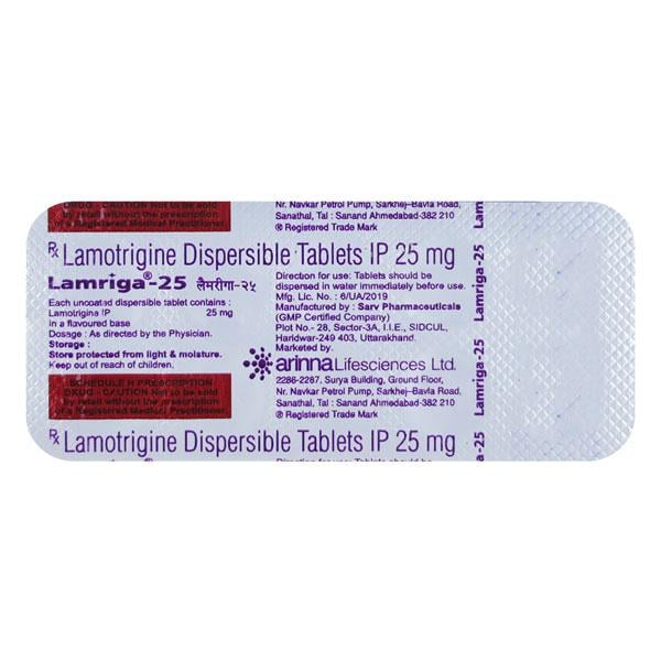 LAMRIGA 25mg Tablet 10's